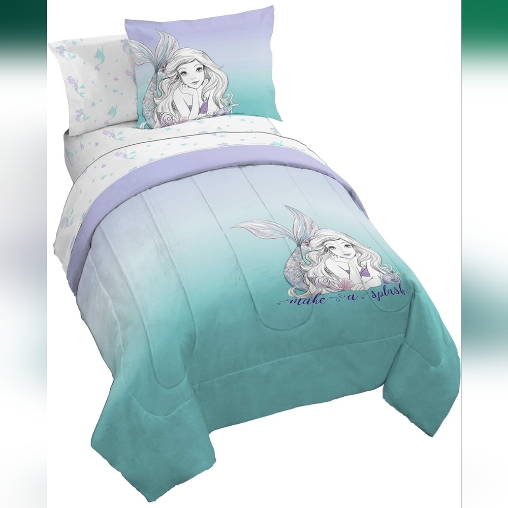 Disney Little Mermaid Full Size Comforter And Bed Sheets